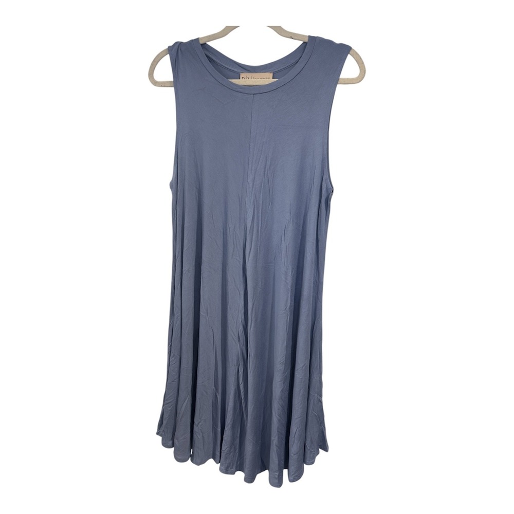 Philosophy Republic Clothing Womens Sleeveless Swing Dress Bella Blue Large NEW